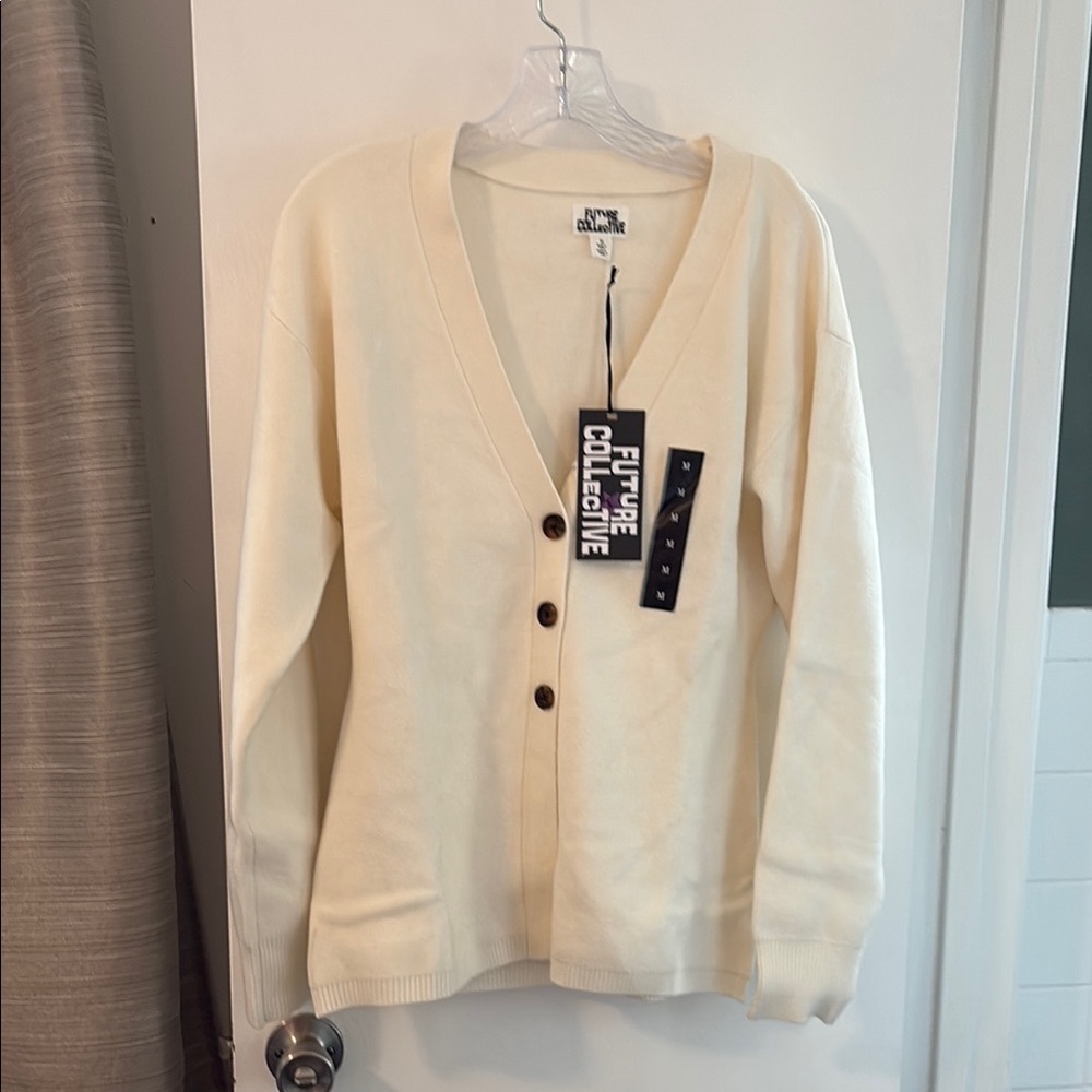 Future Collective Women's Cream Cardigan